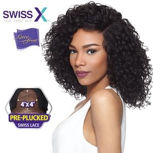 Synthetic Curly Wig With Brown Highlights